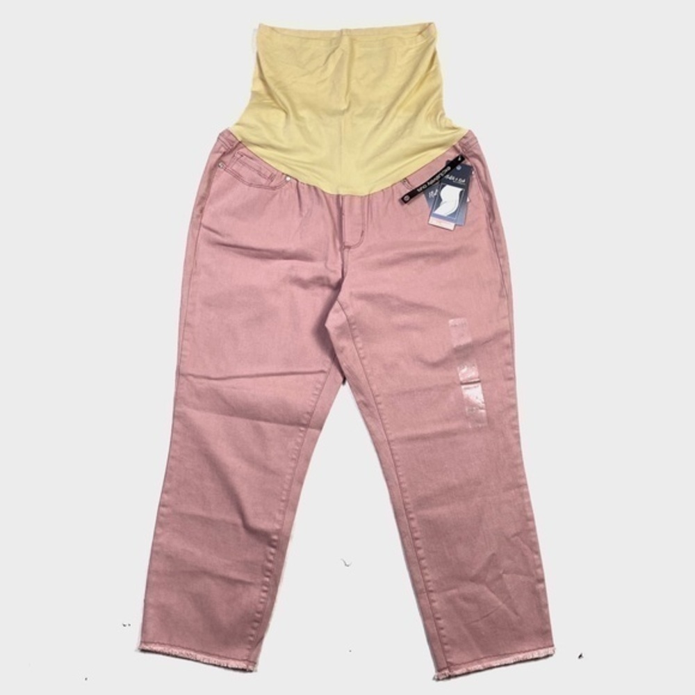 Pink High-Waisted Cropped Jeans